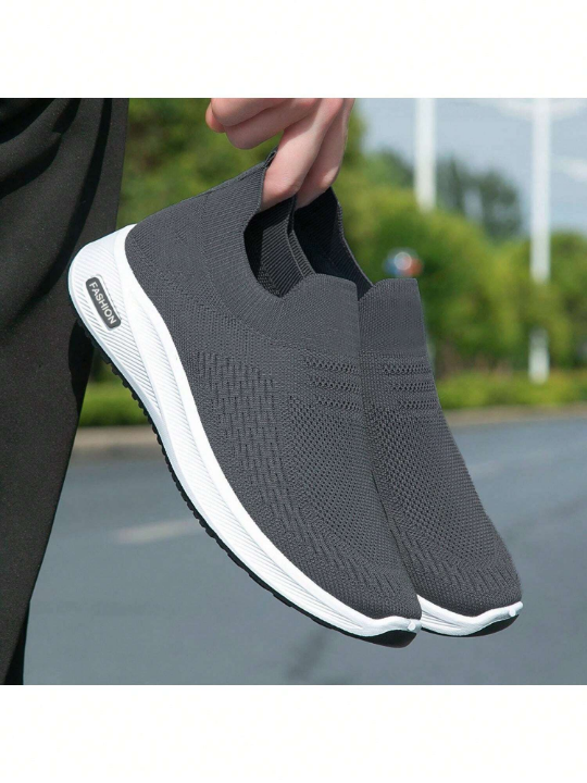 Men's Slip On Walking Shoes Lightweight Casual Running Sneakers Athletic Casual Gym Knit Sock Sneakers