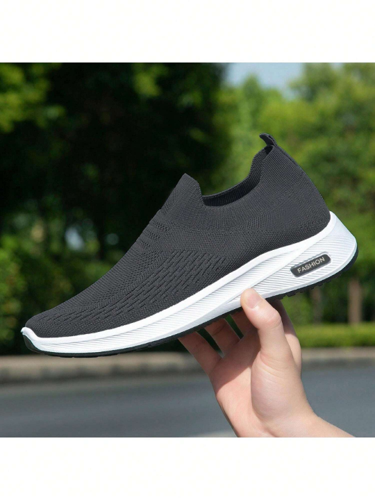 Men's Slip On Walking Shoes Lightweight Casual Running Sneakers Athletic Casual Gym Knit Sock Sneakers