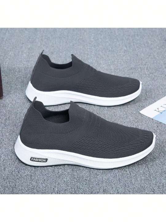 Men's Slip On Walking Shoes Lightweight Casual Running Sneakers Athletic Casual Gym Knit Sock Sneakers