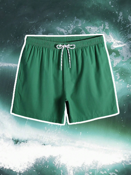 Manfinity Swimmode Men's Drawstring Waist Beach Shorts