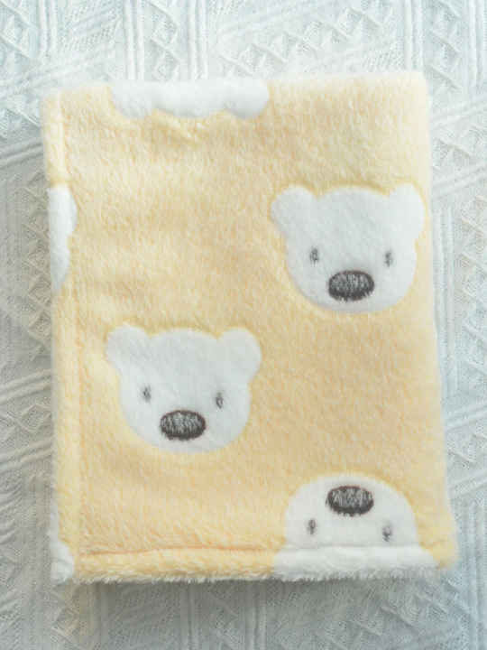 1pc Newborn Baby Plush Blanket, Super Soft, Warm, Breathable, Suitable For Strollers, Coral Fleece Baby Blanket, Travel Essential