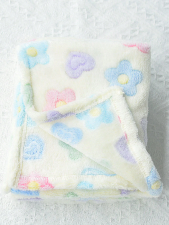 1pc Newborn Baby Plush Swaddle Blanket, Super Soft Warm Breathable Receiving Blanket For Infant Toddler Crib Stroller, Unisex