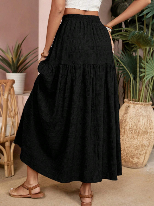 VCAY Ladies' Long Loose Midi Skirt