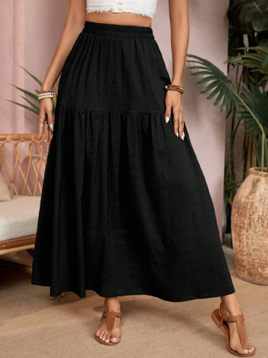 VCAY Ladies' Long Loose Midi Skirt