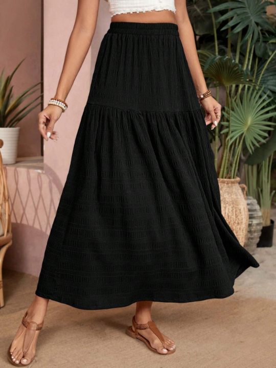 VCAY Ladies' Long Loose Midi Skirt