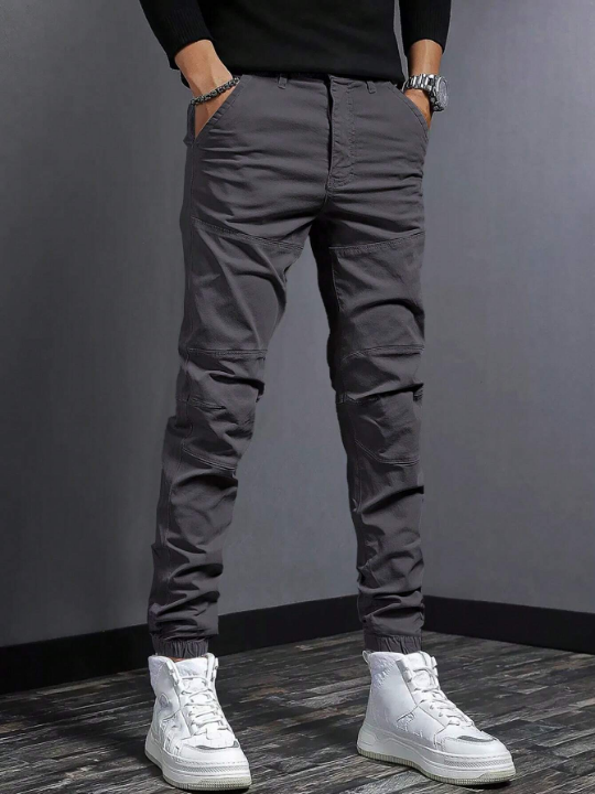 Manfinity Men Solid Slant Pocket Pants