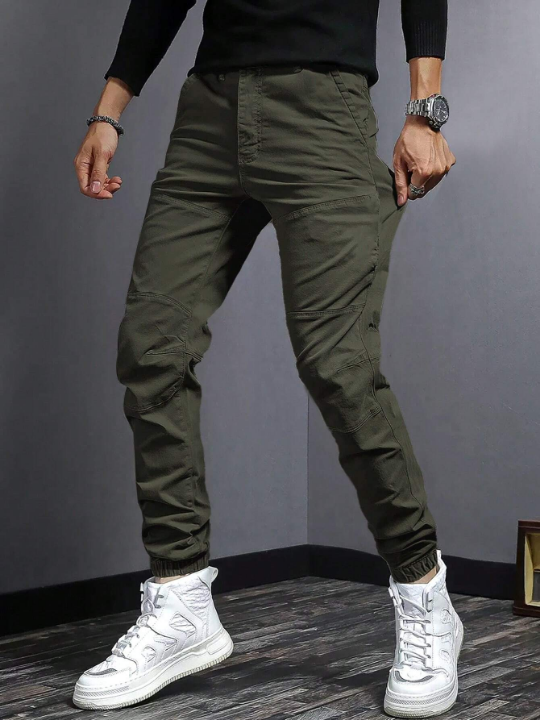 Manfinity Men Solid Slant Pocket Pants