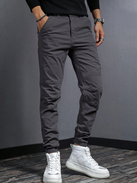 Manfinity Men Solid Slant Pocket Pants