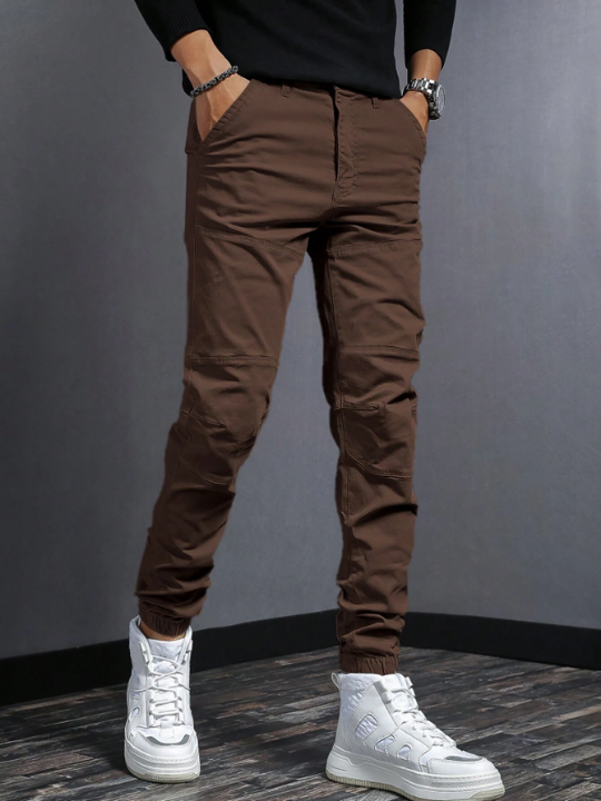 Manfinity Men Solid Slant Pocket Pants