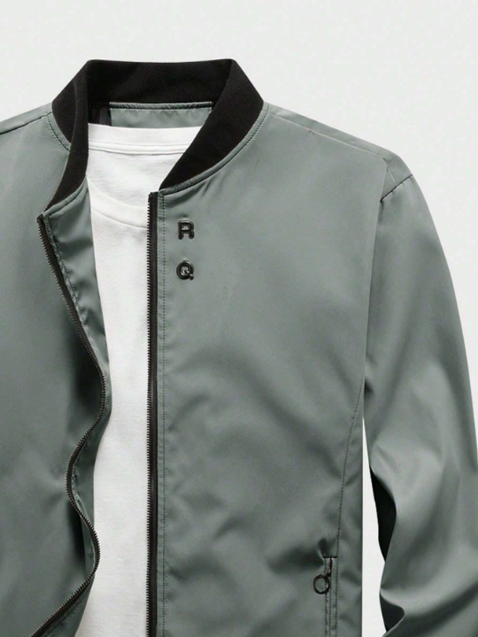 Men's Casual Long Sleeve Baseball Jacket