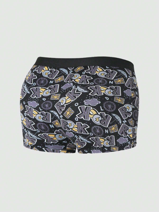 4pcs Men's Printed Boxer Briefs