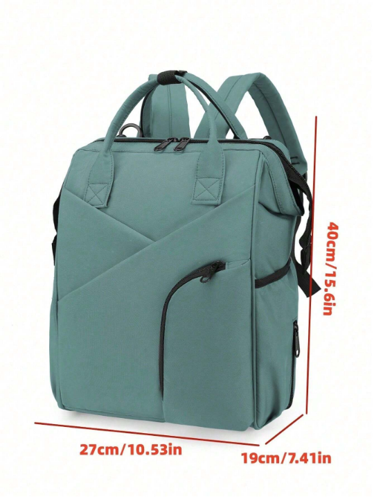 1 Piece Of Autumn And Winter New Solid Color Simple Atmosphere, Large Capacity Waterproof Backpack, Handbag Mommy Bag