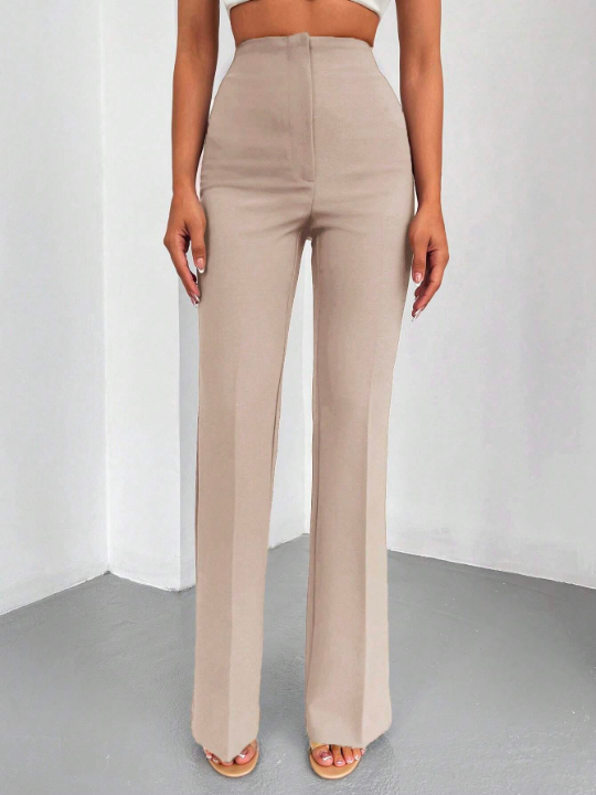 Solid Flare Leg Pants