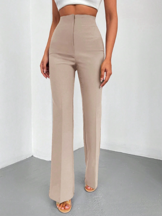 Solid Flare Leg Pants