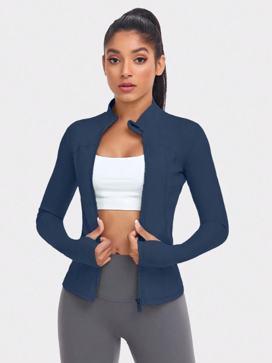 VUTRU Women's Slim Fit Sports Jacket With Thumbholes