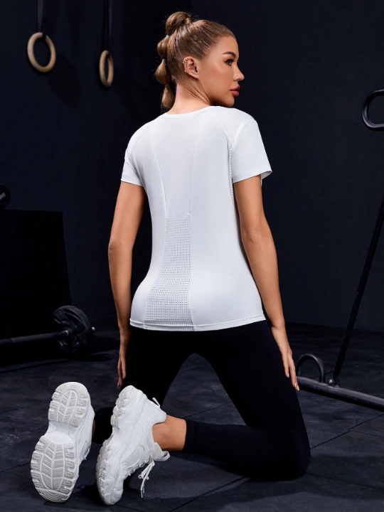 Yoga Basic Breathable & Comfortable Round Neck Short Sleeve Athletic T-Shirt