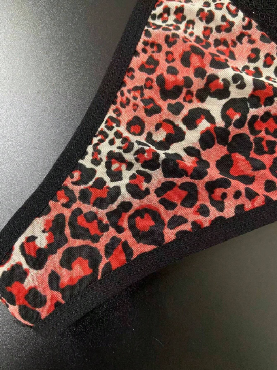 1pc Women's Leopard Print Seamless Lace Soft Brushed Thong Underwear, Low Rise, Trendy Style