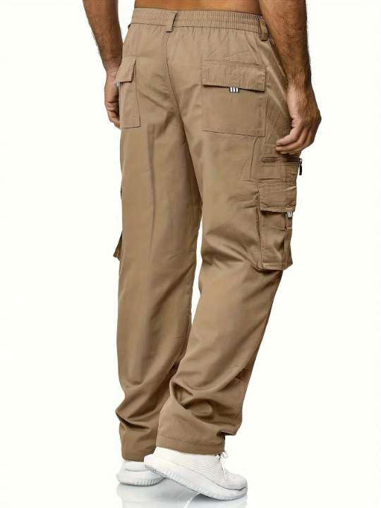 Men Flap Pocket Side Cargo Pants