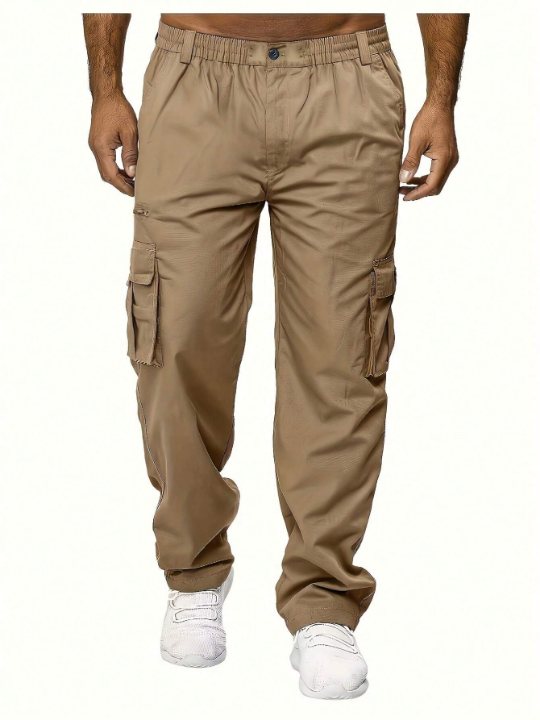 Men Flap Pocket Side Cargo Pants