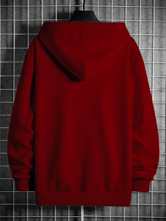 Manfinity Homme Men's Letter Printed Long Sleeve Hoodie