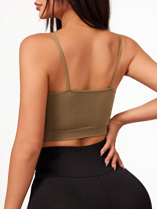 Yoga Trendy Women's Seamless Solid Color Sports Camisole Vest