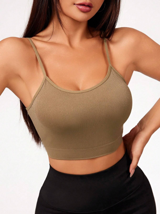 Yoga Trendy Women's Seamless Solid Color Sports Camisole Vest