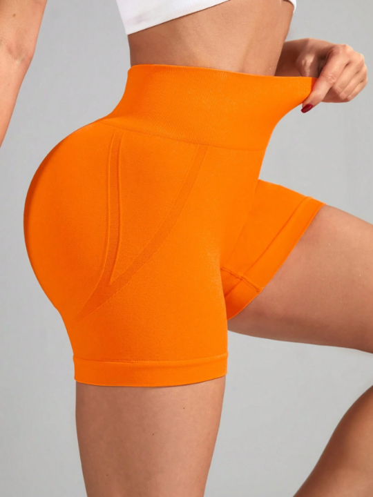 Summer High Waist Seamless Yoga Workout Shorts For Butt Lifting