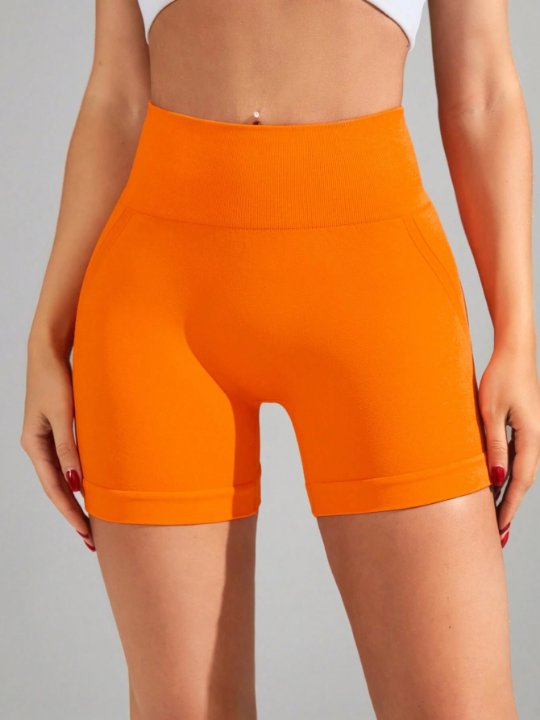 Summer High Waist Seamless Yoga Workout Shorts For Butt Lifting