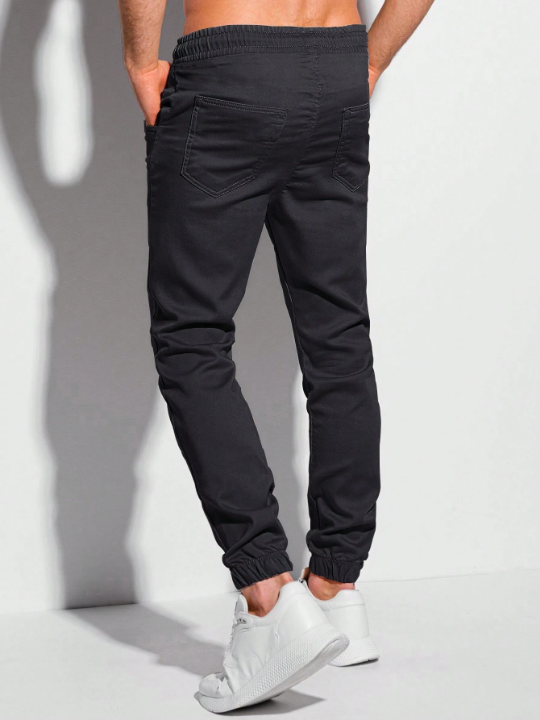 Manfinity Hypemode Men's Set With Detail Design, Drawstring Waist, Slanted Pockets And Elastic Hemmed Pants