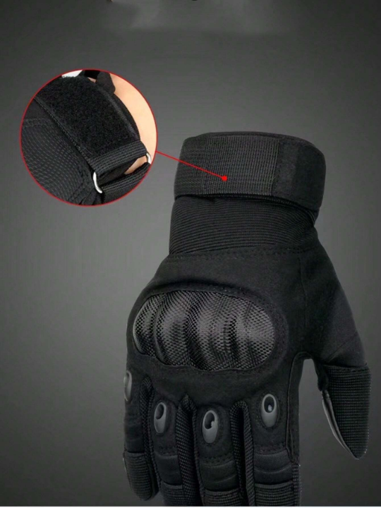 1pair Men's Outdoor Sports Gloves For Mountaineering, Anti-Skid And Touch Screen Design, Warm For Autumn And Winter Cycling