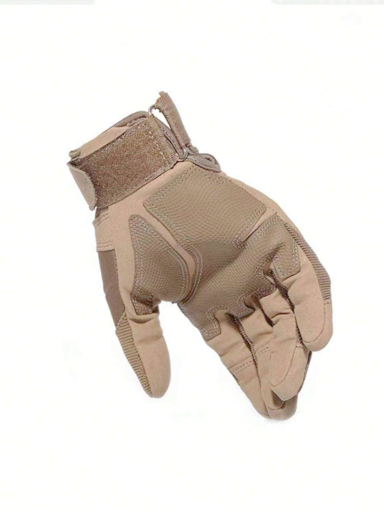 1pair Men's Outdoor Sports Gloves With Anti-Slip Design, Touchscreen, Warm Lining, Suitable For Climbing And Cycling In Autumn And Winter