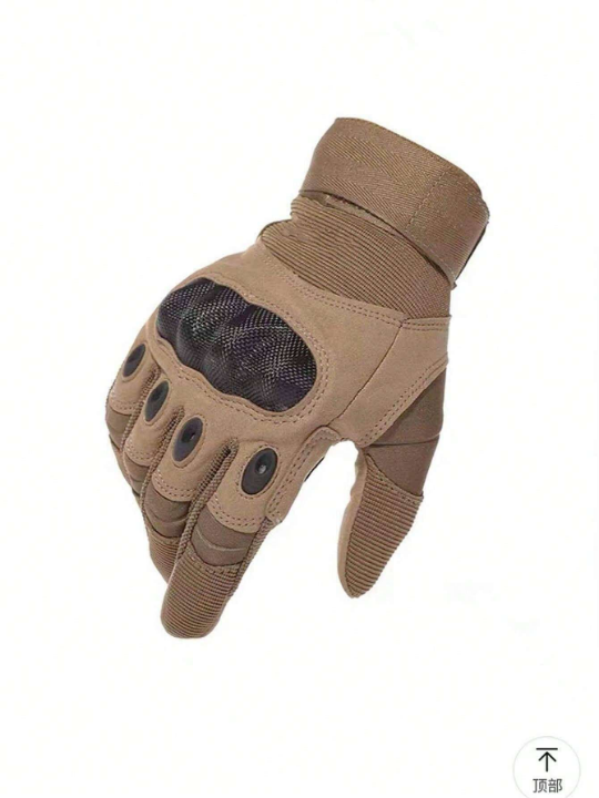 1pair Men's Outdoor Sports Gloves With Anti-Slip Design, Touchscreen, Warm Lining, Suitable For Climbing And Cycling In Autumn And Winter