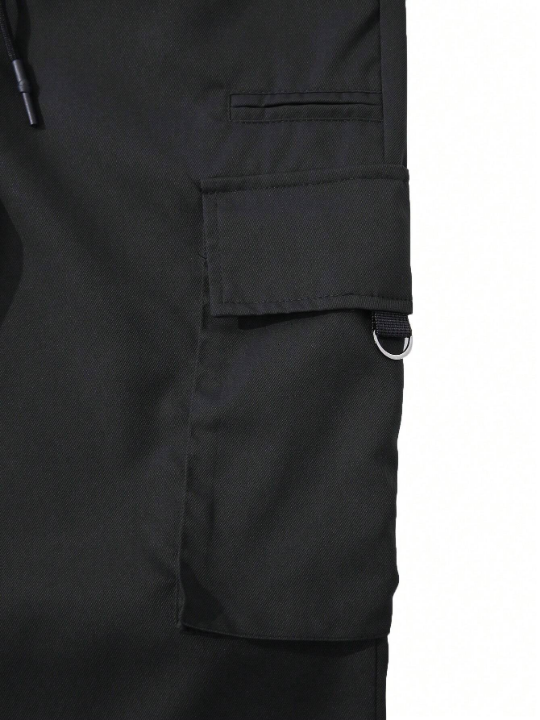 Manfinity LEGND Men's Drawstring Waist Work Pants With Pockets