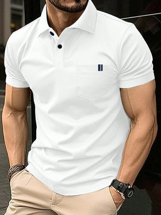 Manfinity Homme Men's Short Sleeve Polo Shirt With Pocket