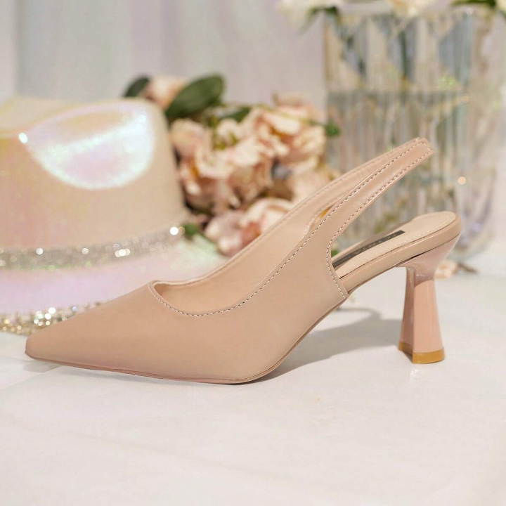 2024 Spring New Soft Leather High Heel Shoes For Women, Stiletto Heels, French Style Ankle Strap Sandals For Summer, Suitable For Formal Occasions, Elegant And Charming