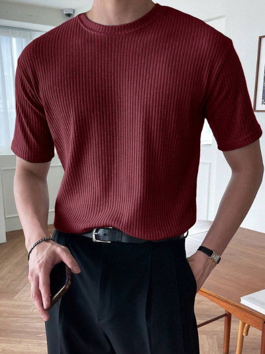DAZY Men's Solid Color Short Sleeve Summer T-Shirt