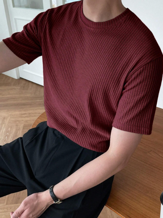 DAZY Men's Solid Color Short Sleeve Summer T-Shirt