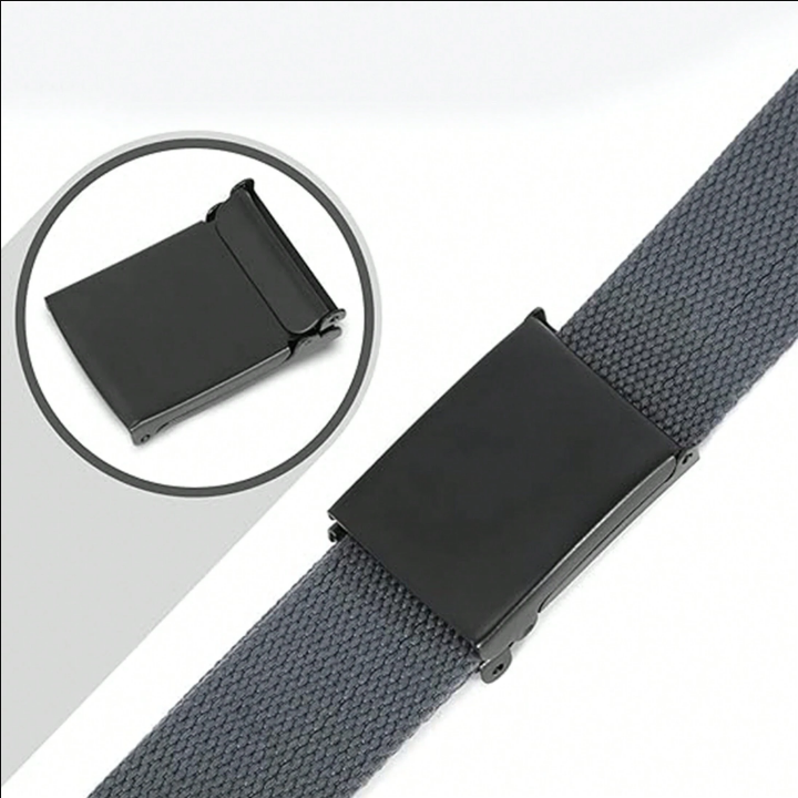 1pc Men's Woven Automatic Buckle Belt, Cool Decoration For Both Casual And Business Wear