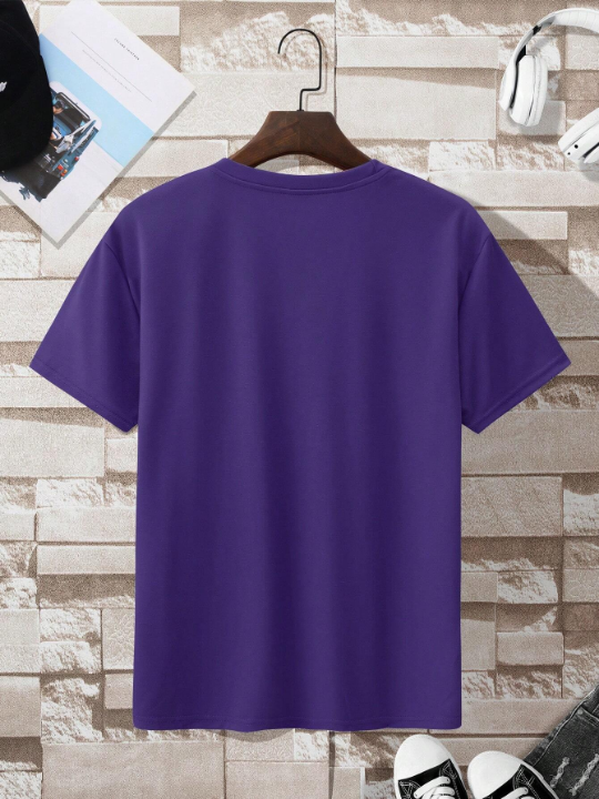 Men Solid Round Neck Tee