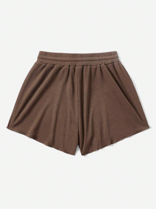 EZwear Knot Waist Solid Shorts