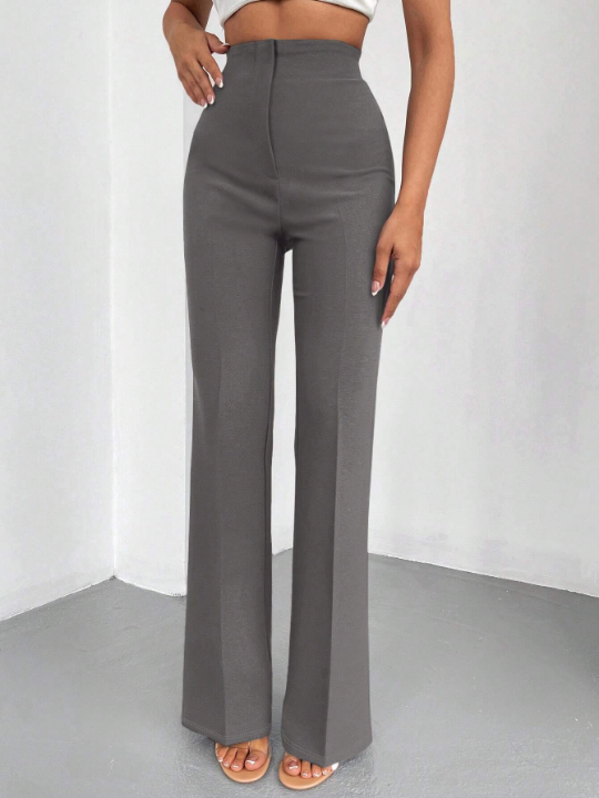 Women's High Waisted Solid Color Flared Pants