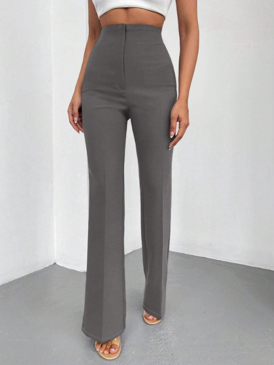 Women's High Waisted Solid Color Flared Pants