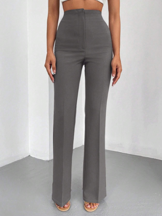 Women's High Waisted Solid Color Flared Pants