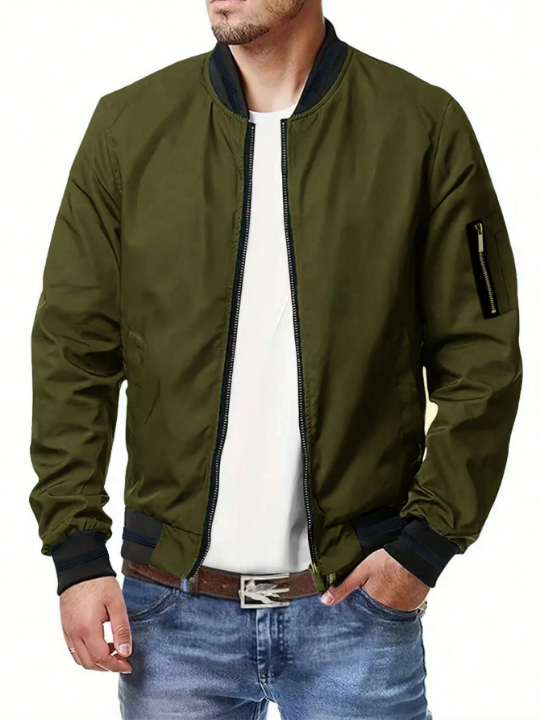 Men's Outdoor Leisure Front Zipper Sport Jacket