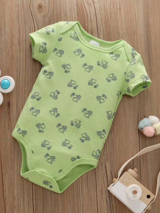 Newborn Baby Boy 5pcs Animal Printed Romper Clothing Set