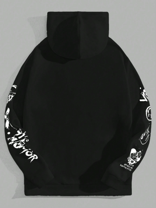 Manfinity EMRG Men's Fun Expression Printed Knit Casual Hoodie