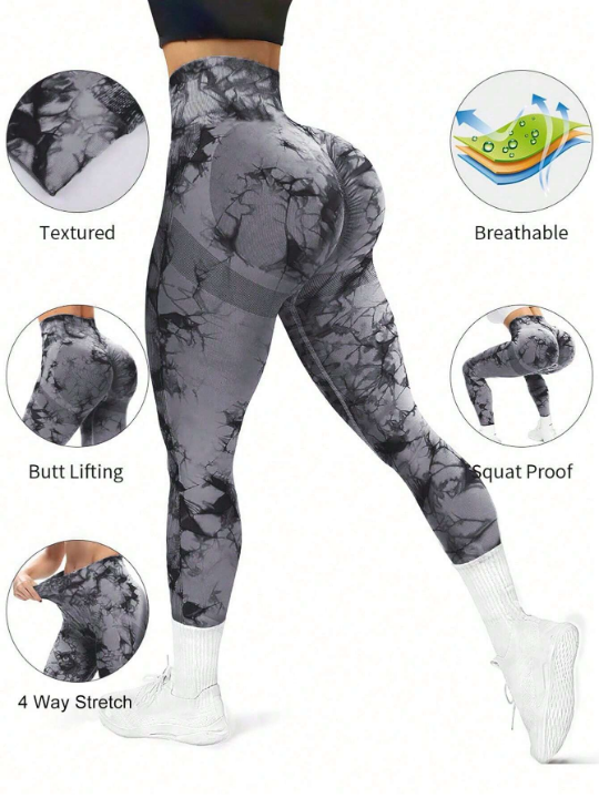 Tie-Dye Seamless High-Elasticity Sports Leggings