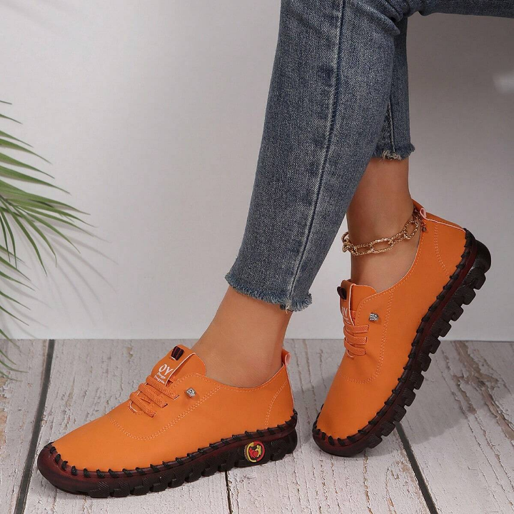 2024 Women's Fashionable Round Toe Low-Cut Casual Shoes With Soft Sole, Handmade, Lightweight And Simple