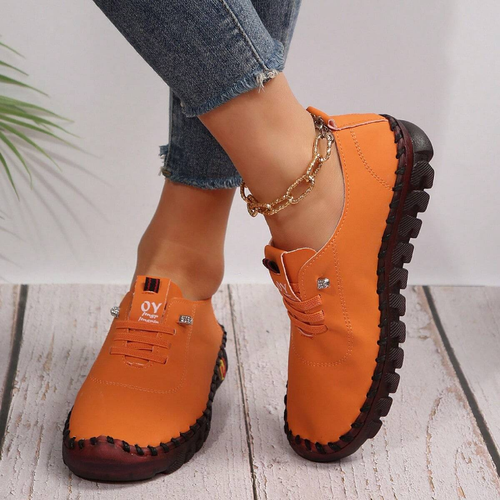 2024 Women's Fashionable Round Toe Low-Cut Casual Shoes With Soft Sole, Handmade, Lightweight And Simple