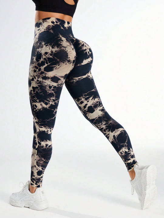 Yoga Basic Women's Tie Dye Sports Leggings